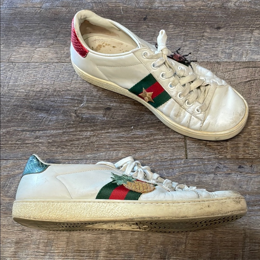 Gucci leather low top sneakers